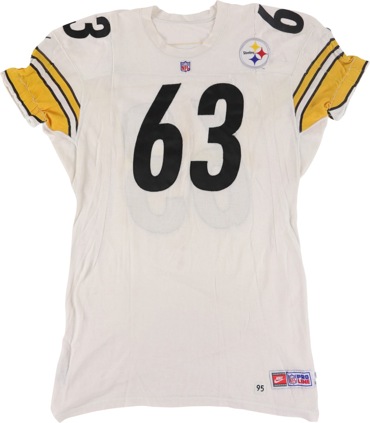 The Pittsburgh Steelers Game Worn Jersey Archive - 1995-96 Dermontti Dawson Pittsburgh Steelers Game Worn Jersey (Steelers Letter)