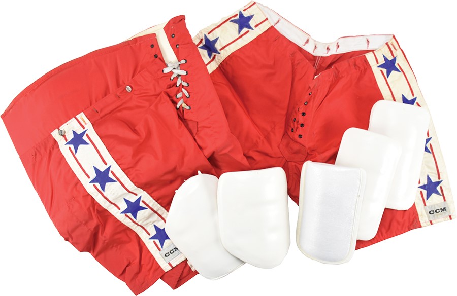 Hockey - 1980 "Miracle on Ice" Game Worn & Issued USA Olympic Hockey Team Pants from The Herb Brooks Collection (Family LOA)