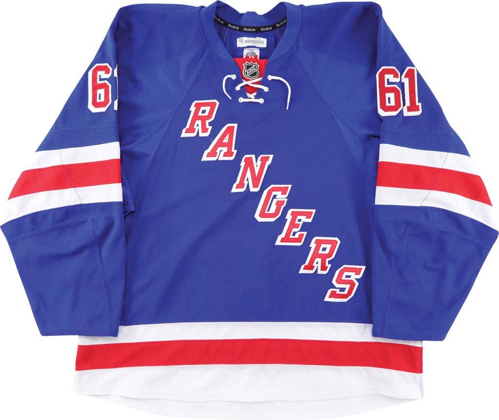 Hockey - 2015 Rick Nash Stanley Cup Playoffs Round Two New York Rangers Game Worn Jersey (Steiner & Photo-Matched)