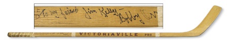 - Early 1970’s Bobby Orr Game Used & Autographed Victoriaville Stick