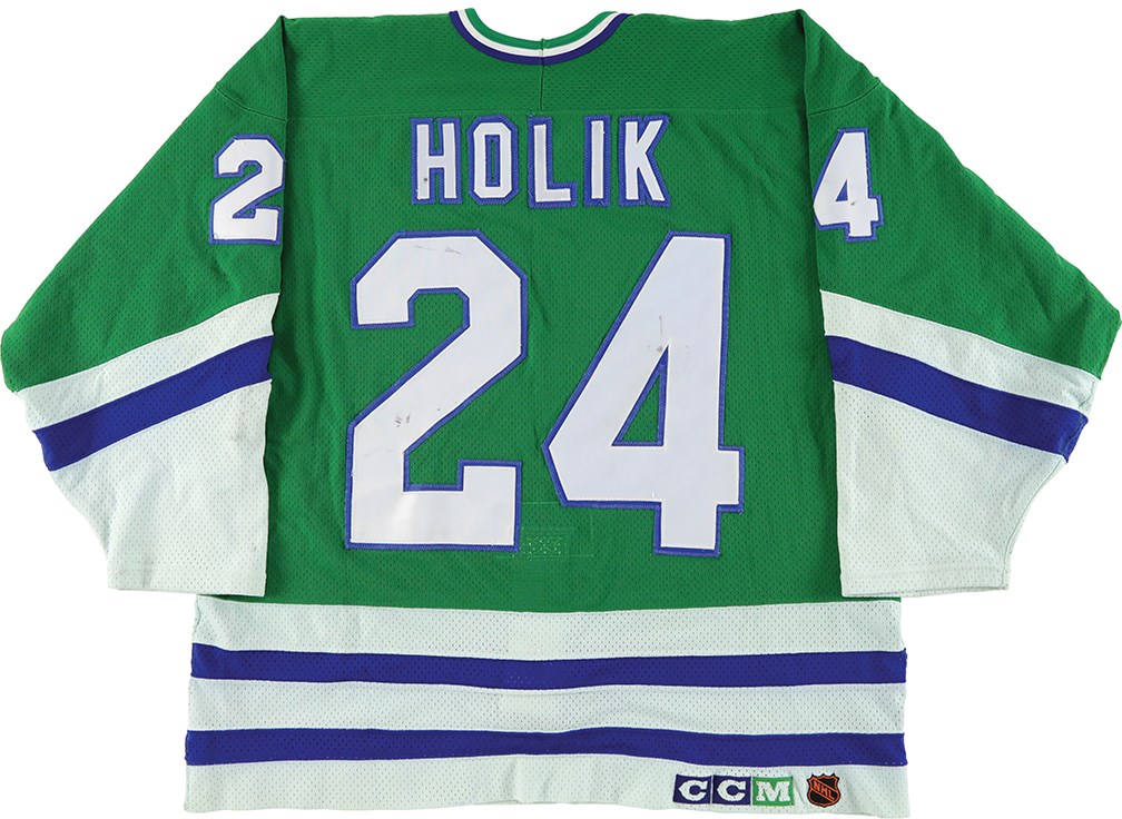 Hockey - Cira 1991 Bobby Holik Hartford Whalers Game Worn Jersey