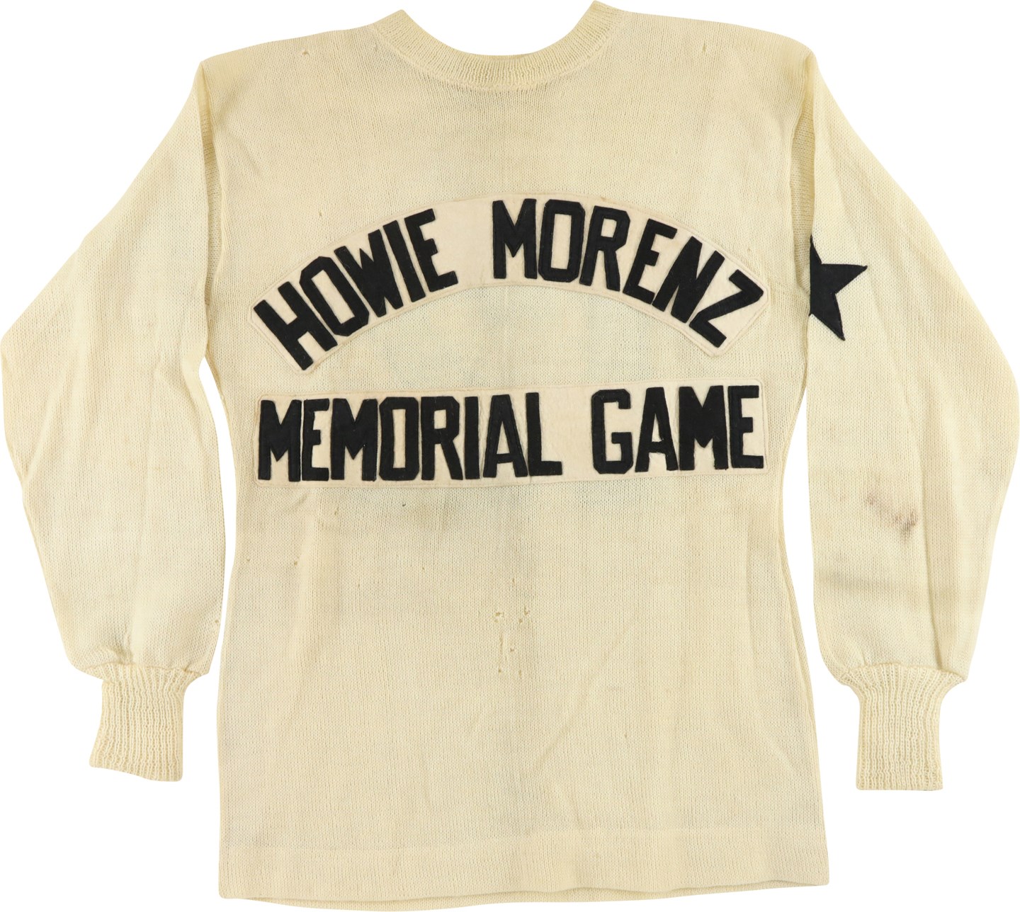 Hockey - 1937 Howie Morenz All-Star Game Worn Jersey Worn by Johnny Gottselig