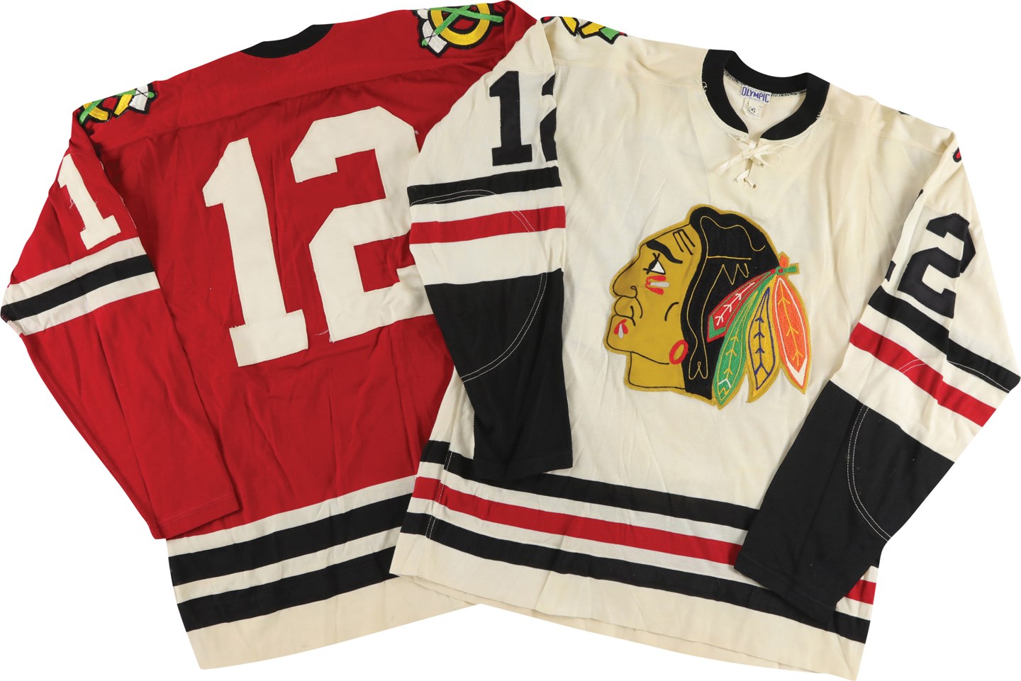 Hockey - Circa 1961-62 Gerry Melnyk Chicago Blackhawks Game Issued Jerseys (2)