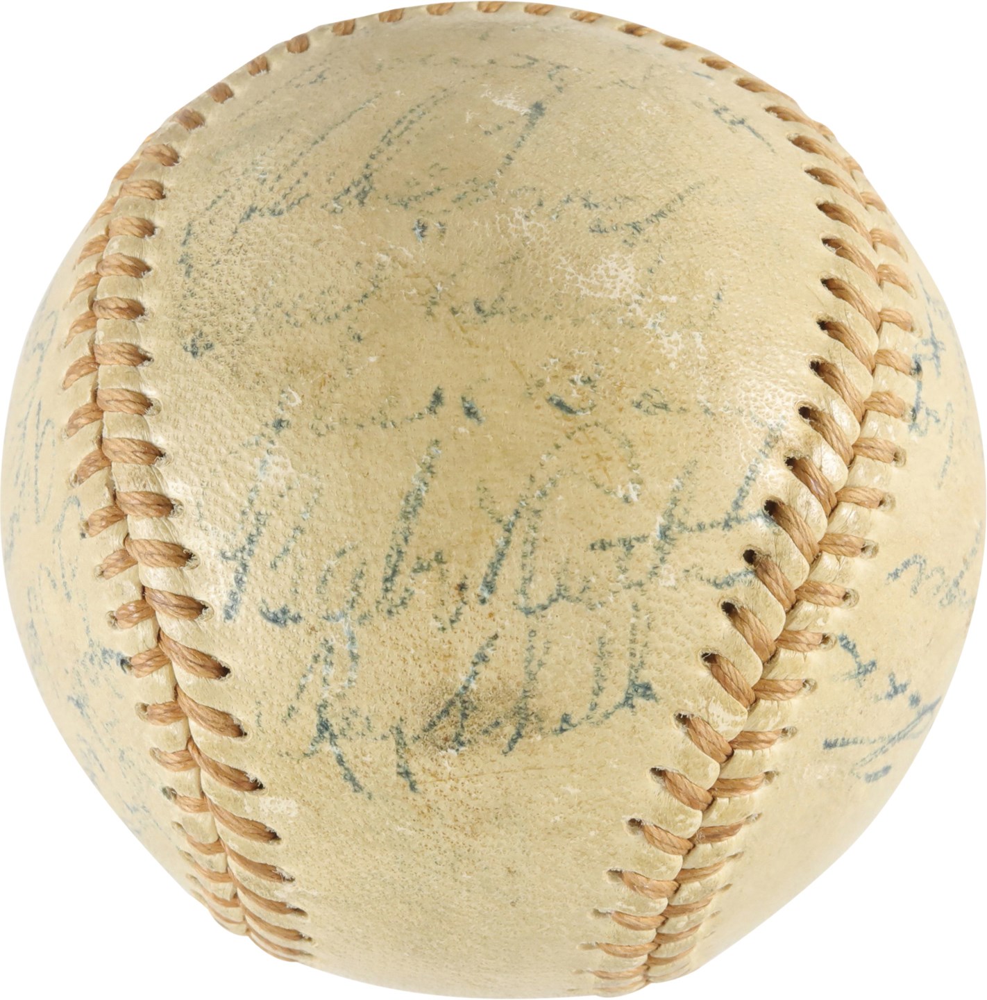 - Extraordinary 1947 New York Yankees Inaugural Old Timers Day Signed Baseball - 32 Signatures with 18 Hall of Famers including Ruth, Cobb, Foxx & Young (PSA)
