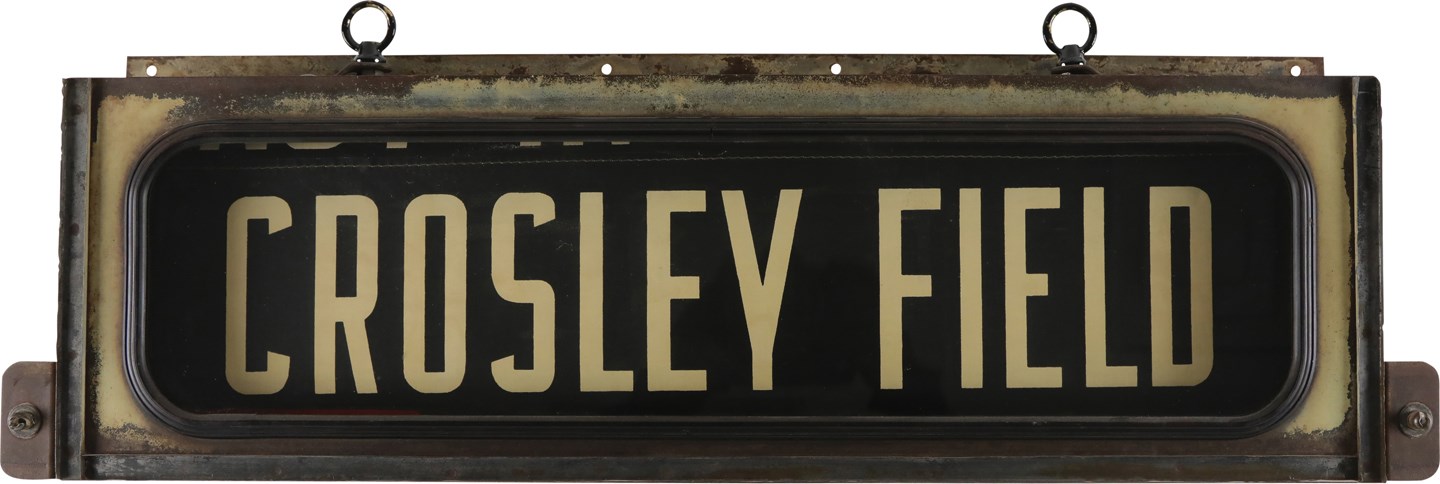 - Vintage Cincinnati Crosley Field Trolley Car Sign