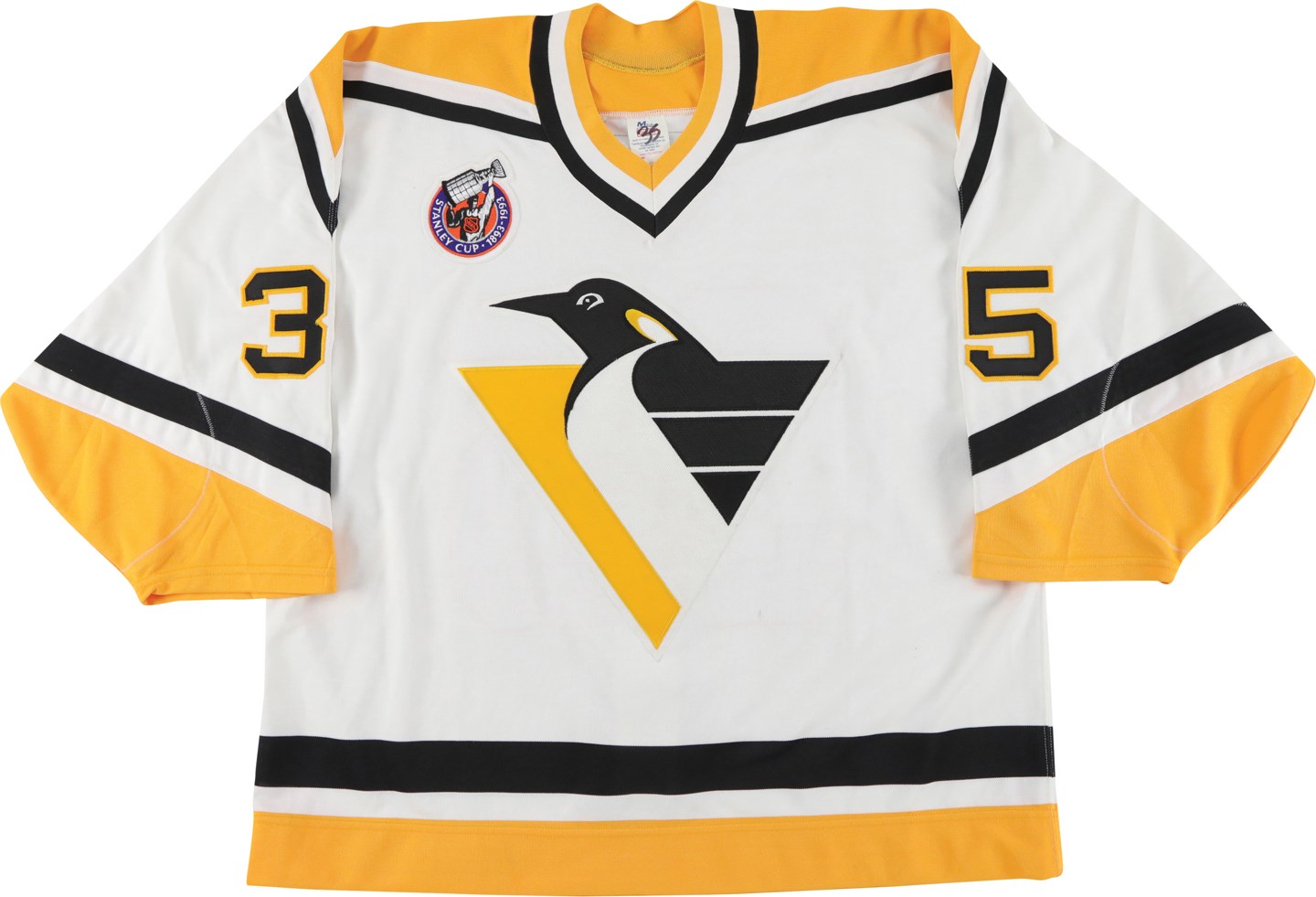 Hockey - 1993 Tom Barrasso Pittsburgh Penguins Game Worn Jersey
