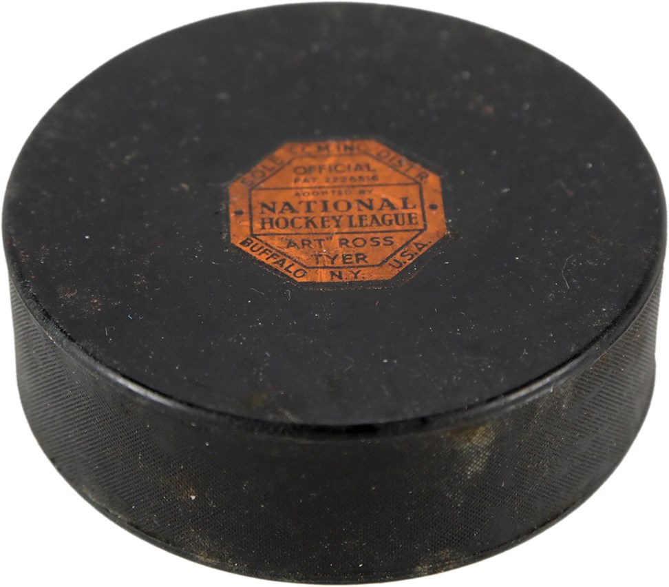 Hockey - 1940s Official NHL Art Ross Game Used Hockey Puck