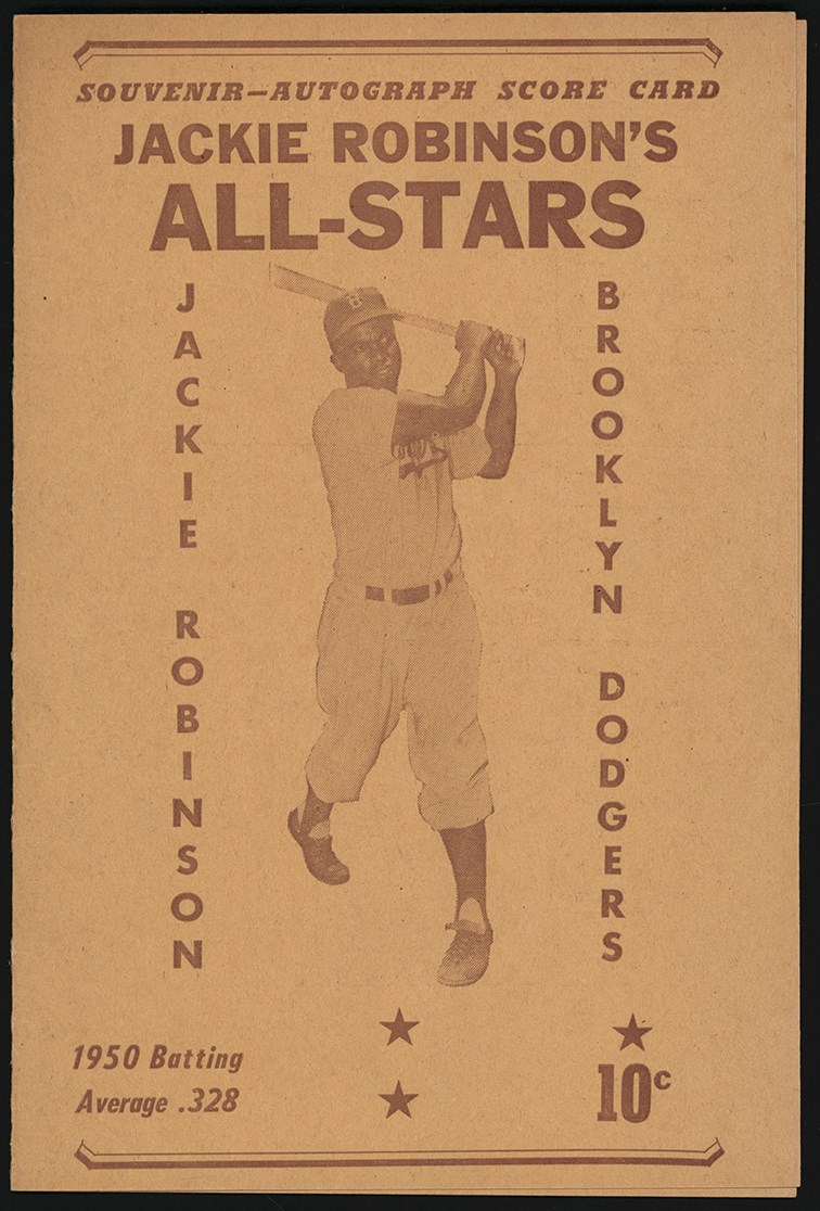 - Rare 1950 Jackie Robinson All Stars Barnstorming Scorecard
