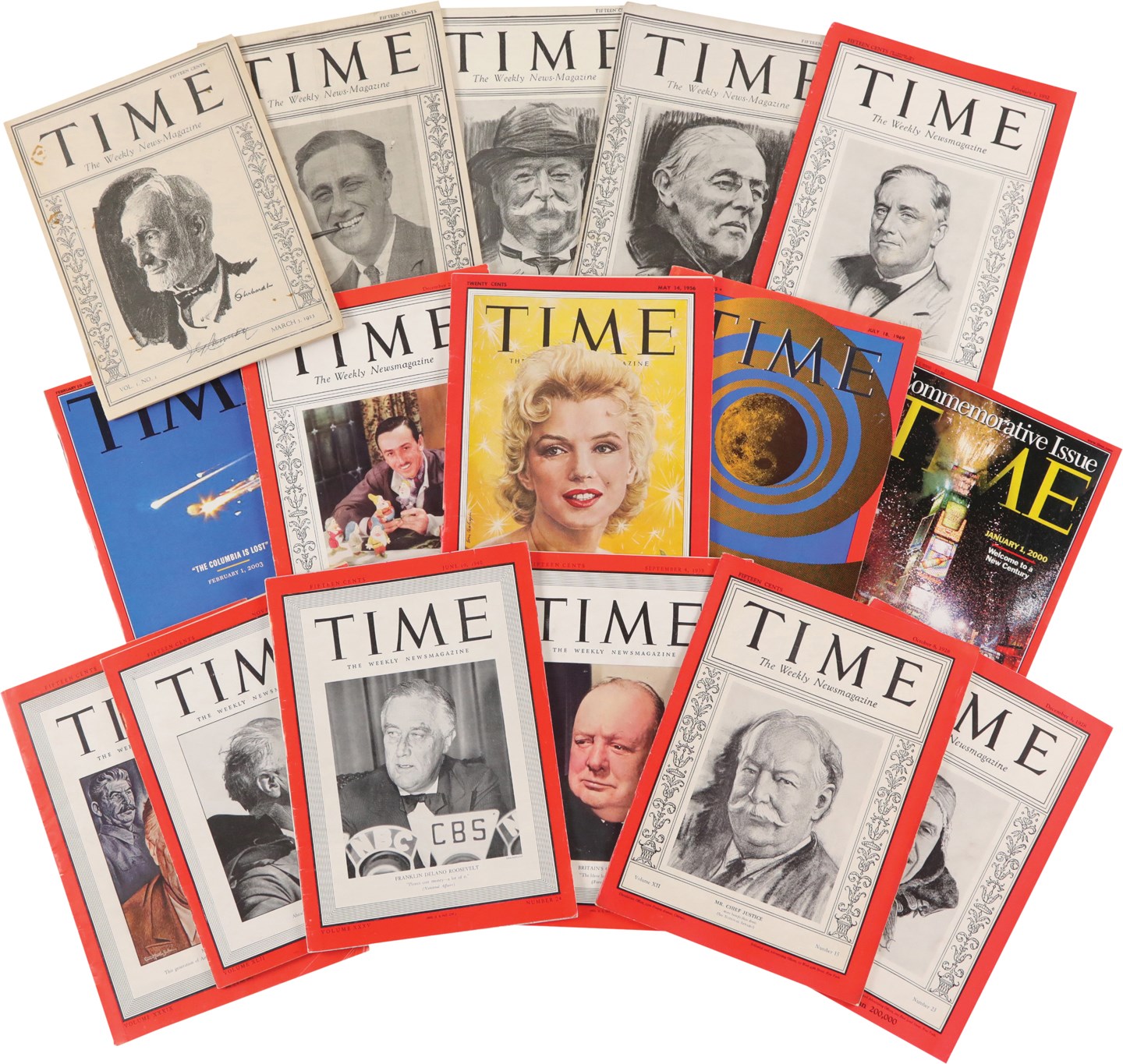 - Time Magazine Collection w/High Grade Examples, Historic Covers & First Issue (67)