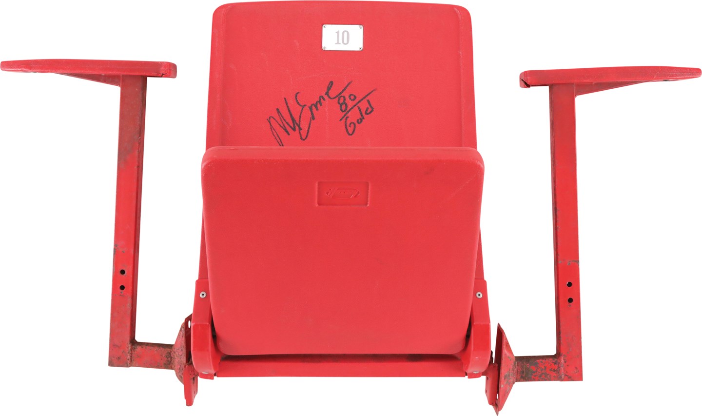 Hockey - 1980 Miracle On Ice Seat Signed by Mike Eruzione with "80 Gold" Inscription
