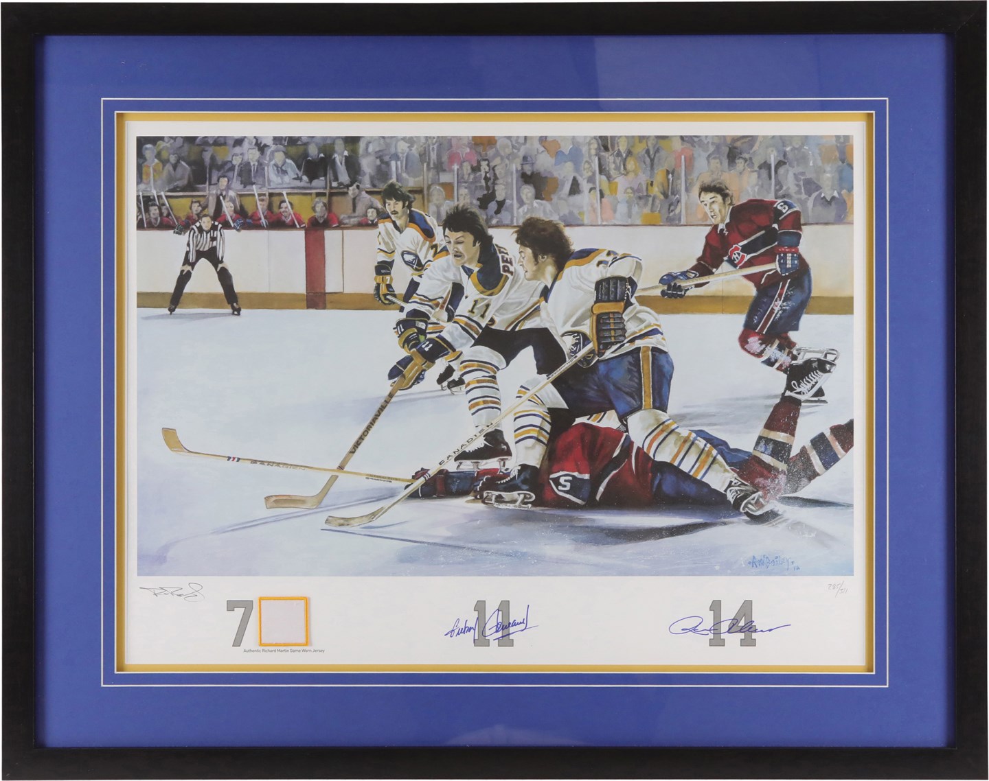 Hockey - Buffalo Sabres French Connection Line Autographed Litho 285/311