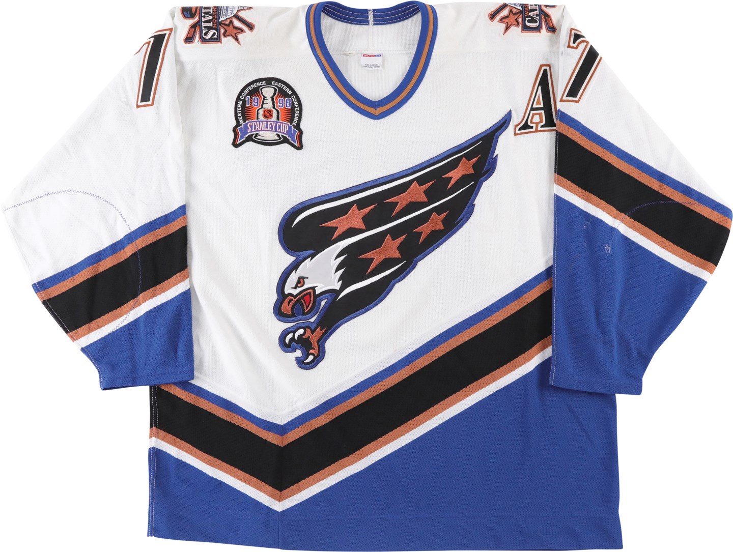 Hockey - 1998 Adam Oates Stanley Cup Finals Game 4 Washington Capitals Game Worn Jersey (Resolution Photomatching LOA)