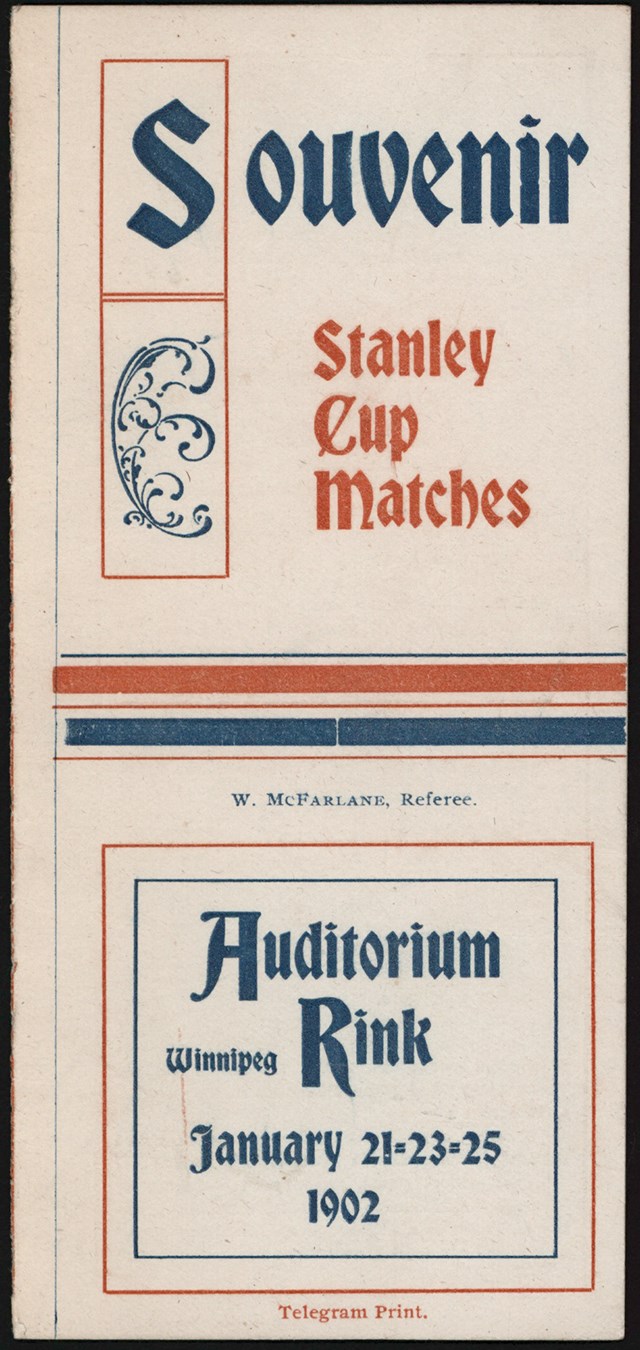 Hockey - 1902 Stanley Cup Program - Toronto vs. Winnipeg