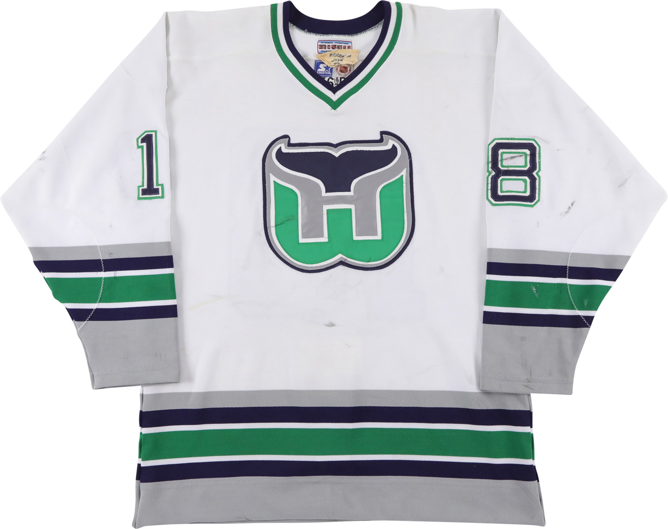 Hockey - 1996-97 Robert Kron Hartford Whalers Game Worn Jersey - Whalers Final Season (Team-Sourced)