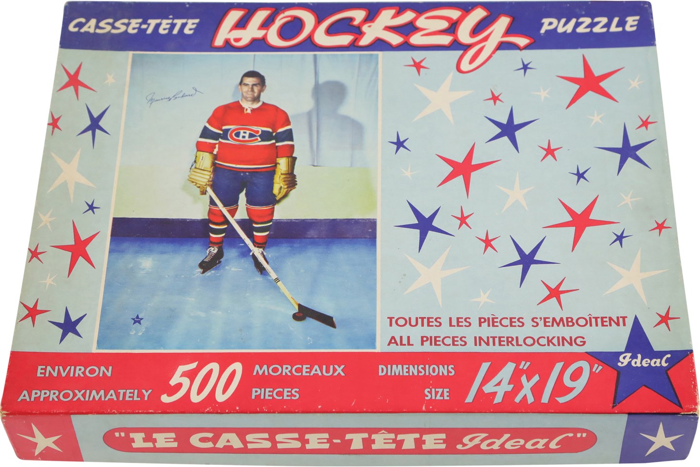 Hockey - 1950s Maurice "Rocket" Richard Puzzle in Original Box