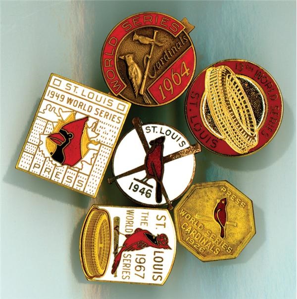 - St. Louis Cardinals Press Pin Collection (6)