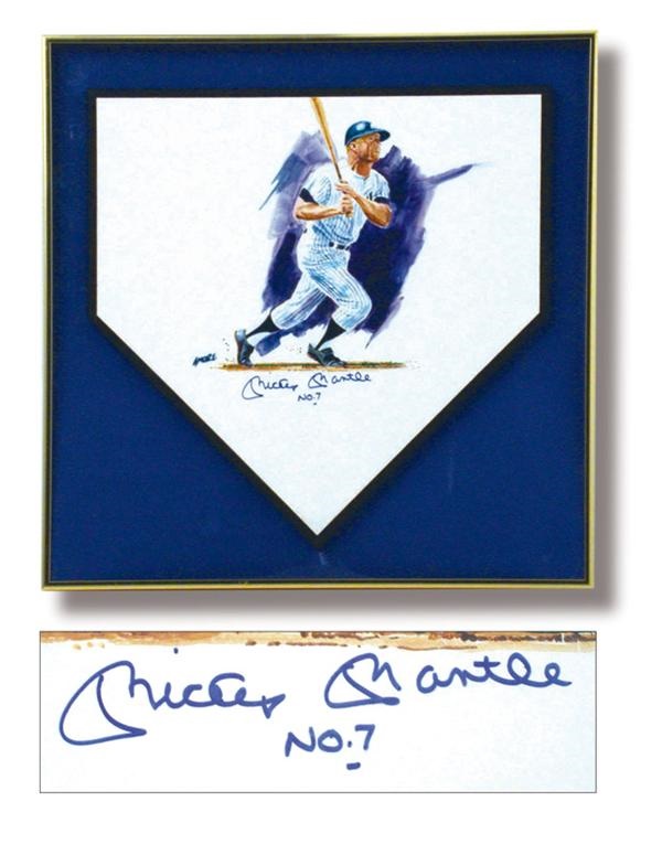 - Mickey Mantle Signed Home Plate