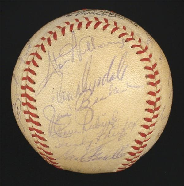 Jackie Robinson & Brooklyn Dodgers - 1959 Los Angeles Dodgers Team Signed Baseball