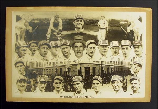 Philadelphia Baseball - 1910 World Champion Philadelphia Athletics Mounted Montage Photograph