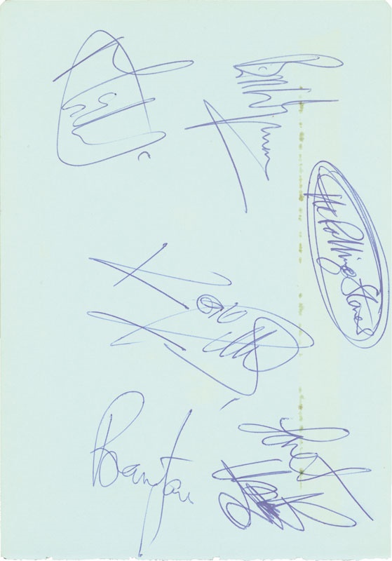 - The Rolling Stones Signed Album Page (5x7")