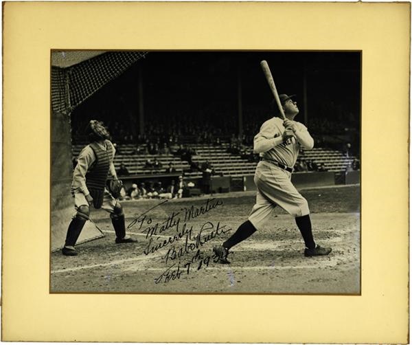 Babe Ruth - 1934 Babe Ruth Signed Photograph from Matty Martin