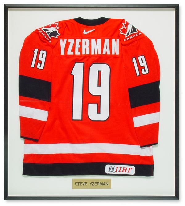 Gold Medal Glory - Steve Yzerman 2002 Olympics Team Canada Game Worn Jersey