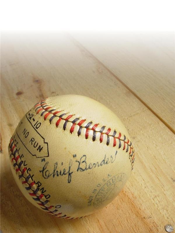 Dead Ball - Chief Bender Single Signed Baseball