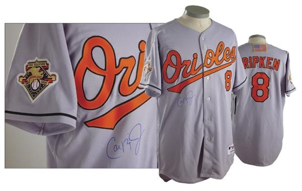 - Cal Ripken Autographed AL 100th Anniversary Baltimore Orioles Jersey