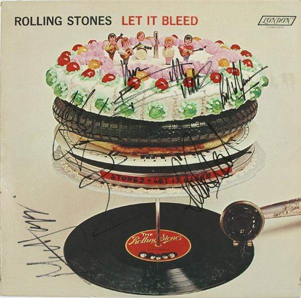 - Rolling Stones Signed "Let It Bleed" Album Cover