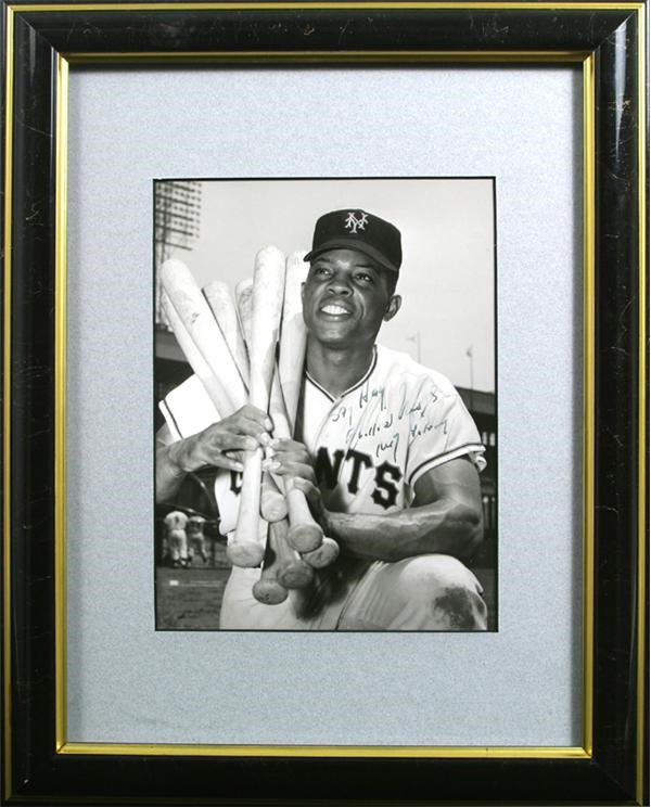 - Vintage Willie Mays Signed Photograph.