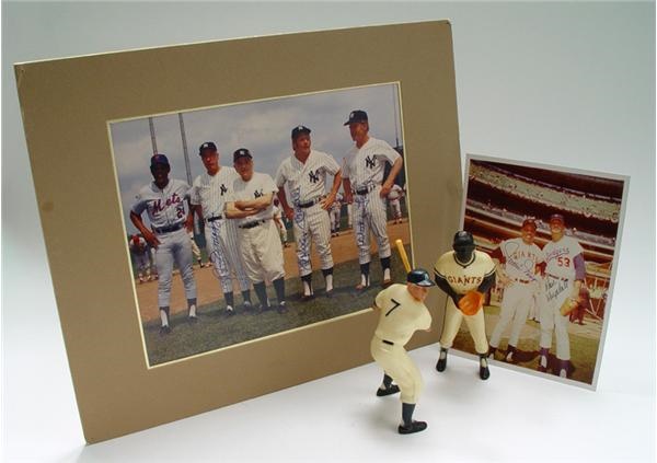 - Mantle/Mays Collection with Yankees Old-Timers Photograph (4)