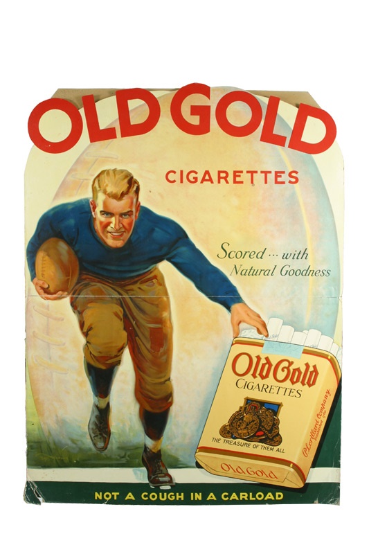- 1930s Gold Red Grange Football Sign