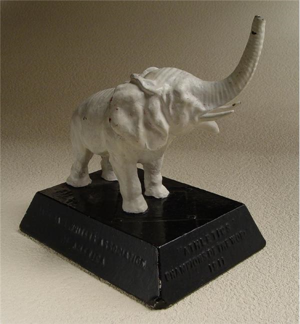 - 1911 Philadelphia Athletics World Champion Souvenir Cast Iron White Elephant