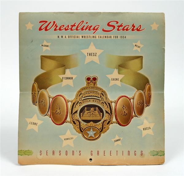 January 2005 Internet Auction - 1954 Wrestling Calander