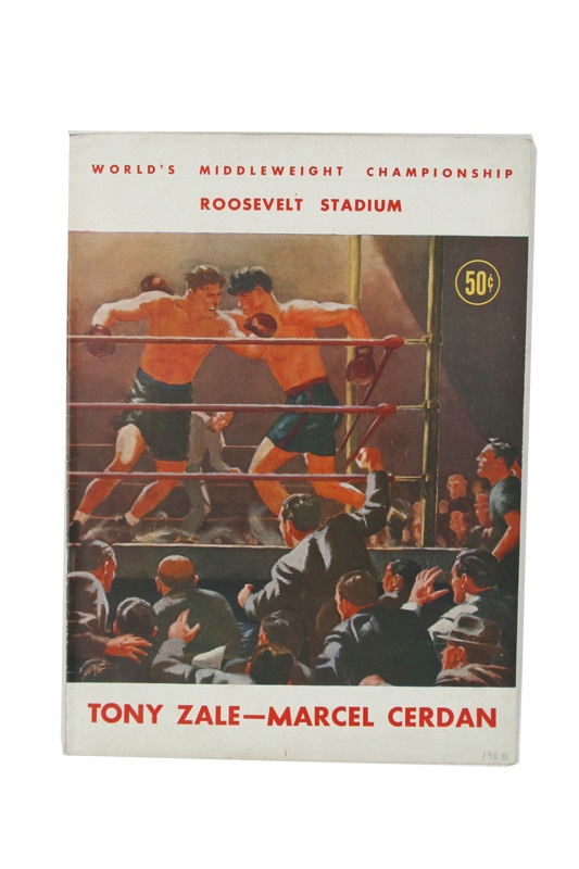January 2005 Internet Auction - Tony Zale vs Marcel Cerdan Championship Program