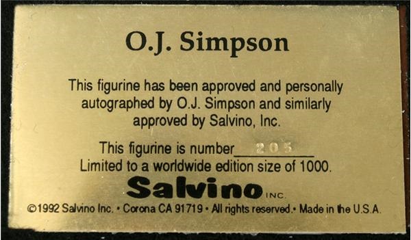 January 2005 Internet Auction - O.J. Simpson Salvino Figurine