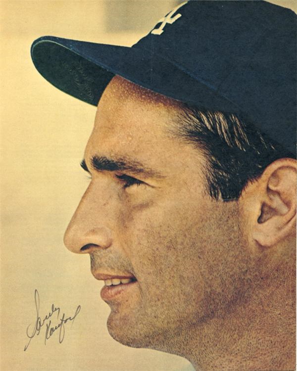 - 1960's Sandy Koufax Vintage Signed Photo by Ozzie Sweet