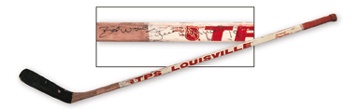 Hockey - 1989 Steve Yzerman Game Used Autographed Louisville Stick