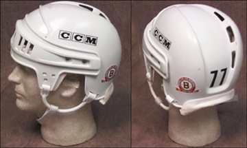 Hockey - 1995 Ray Bourque Game Worn Boston Bruins Helmet