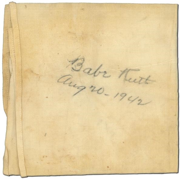 Babe Ruth - Babe Ruth Signed Napkin