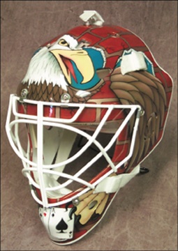 Hockey - 1995-96 Jim Carey Washington Capitals Game Worn Goalie Mask