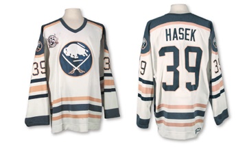 Hockey - 1995 Dominik Hasek Buffalo Sabres Game Worn Jersey