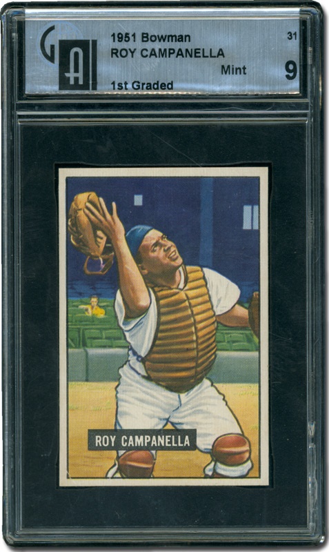 Post War Baseball Cards - 1951 Bowman # 31 Roy Campanella GAI 9 MINT
