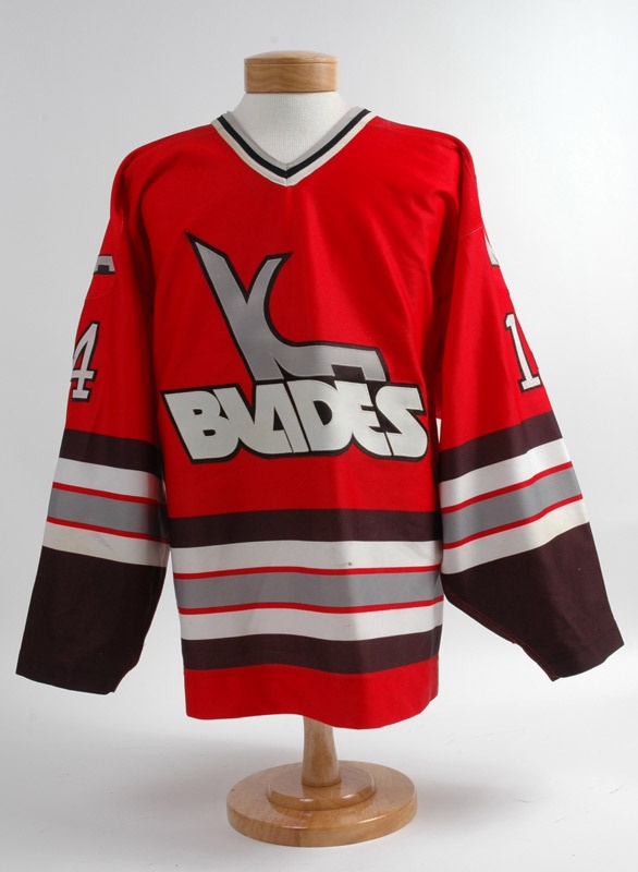 Hockey - Kansas City Blades (IHL) Game Used Jersey - #14