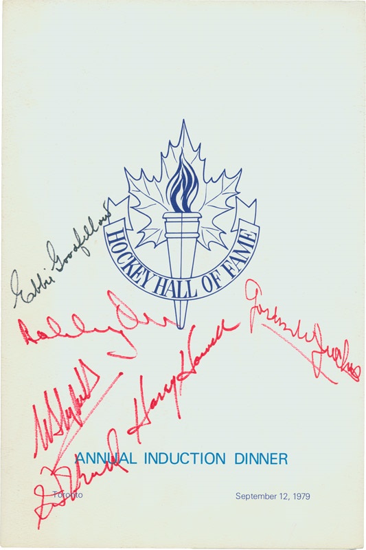 Hockey - 1979 Hockey HOF Signed Program w/Bobby Orr