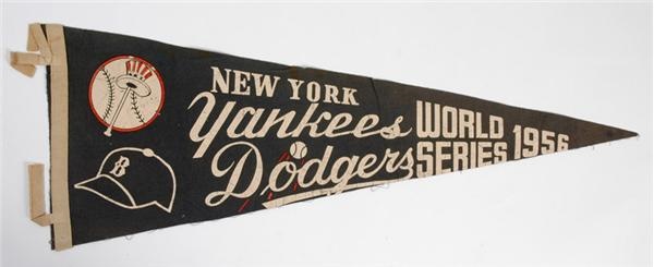 Memorabilia - 1956 N.Y. Yankees vs. Brooklyn World Series Pennant