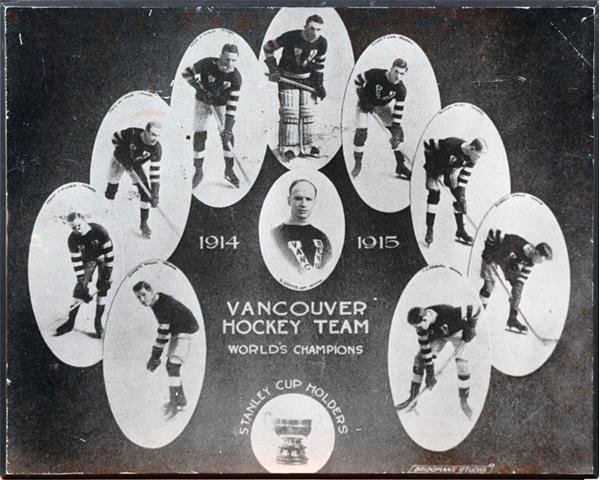 Hockey - Group Of Two Stanley Cup Champion Composites-1914-15 Vancouver & 1924-25 Victoria Displays From The Hockey Hall Of Fame