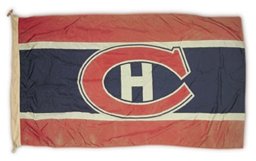 Hockey - Montreal Canadiens Flag from the Hockey Hall of Fame