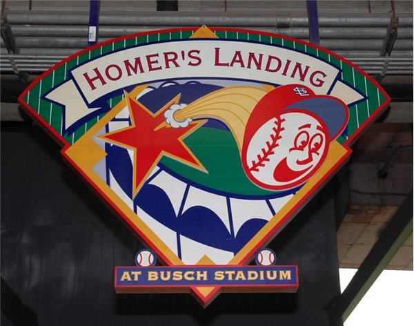- Homer’s Landing Signs from  Busch Stadium Loge Level