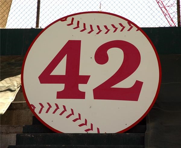 Signs Of The Times - Jackie Robinson No. 42 Sign from Upper Deck Retired Player Numbers Section